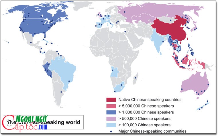chinese language map